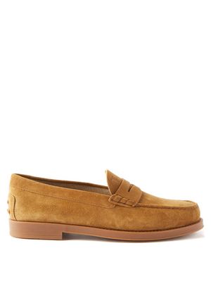 Tod's - Suede Penny Loafers - Mens - Beige