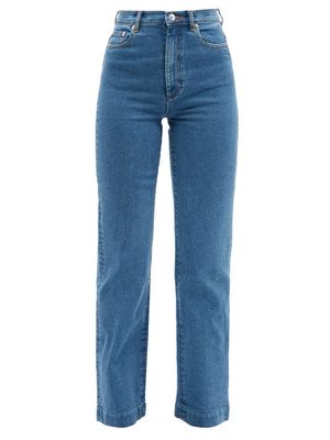 A.P.C. - Spring High-rise Straight-leg Jeans - Womens - Dark Blue