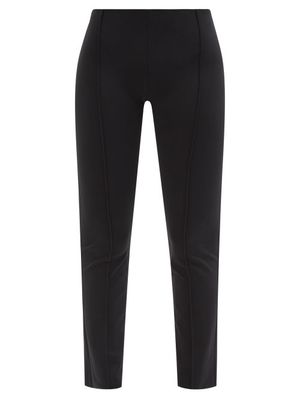 The Row - Cosso Pintucked Jersey Leggings - Womens - Black