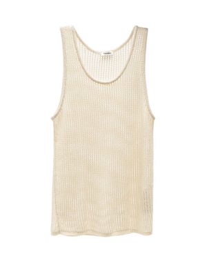 Nanushka - Davi Open-knit Organic Cotton-blend Vest - Mens - Cream
