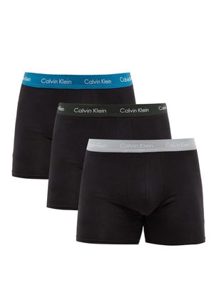 Calvin Klein Underwear - Pack Of Three Logo Cotton-blend Boxer Shorts - Mens - Black Multi