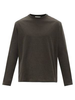 The Row - Enriques Cotton-jersey Long-sleeved T-shirt - Mens - Black