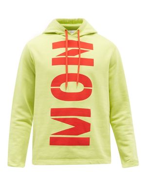5 Moncler Craig Green - Logo-print Cotton-jersey Hooded Sweatshirt - Mens - Light Green