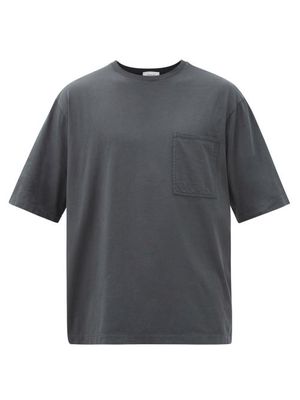 Lemaire - Boxy Cotton-jersey T-shirt - Mens - Dark Grey