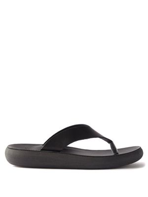 Ancient Greek Sandals - Charys Leather Flip Flops - Womens - Black