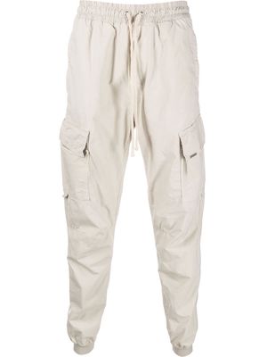 Represent drawstring-waist cotton cargo trousers - Neutrals