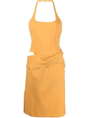 Jacquemus Hielo technical slip dress - Orange