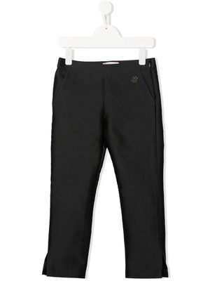 ELIE SAAB JUNIOR logo-patch tailored trousers - Black
