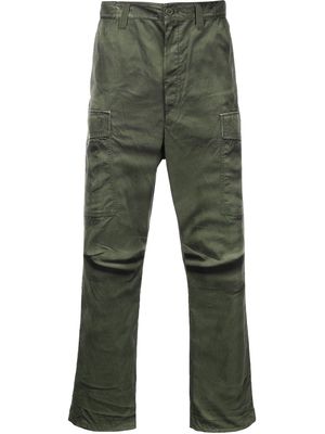 Junya Watanabe mid-rise straight leg cargo trousers - Green