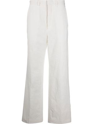 Casablanca pressed-crease four-pocket straight-leg trousers - White