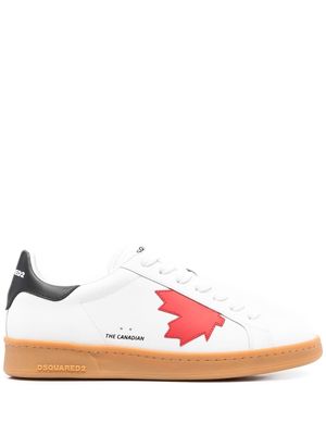 Dsquared2 logo-patch lace-up sneakers - White