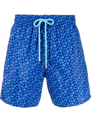 Vilebrequin graphic-print drawstring swim shorts - Blue