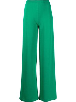 Federica Tosi stretch-knit flared trousers - Green