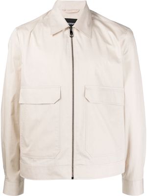 Neil Barrett lightweight zip-up shirt jacket - Neutrals