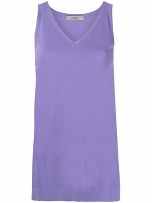 D.Exterior V-neck sleeveless top - Purple