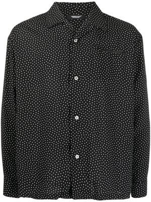 UNDERCOVER polka-dot zip-pocket shirt - Black
