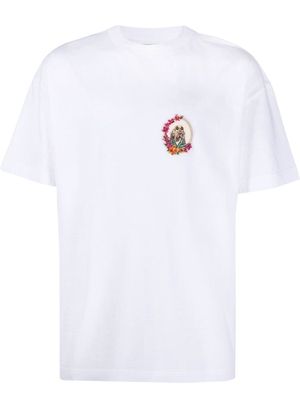 Palm Angels painterly-print T-shirt - White