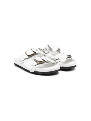 Gallucci Kids buckle-fastening open-toe sandals - White