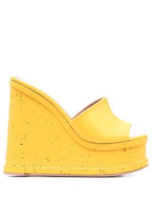 HAUS OF HONEY platform wedged sandals - Yellow