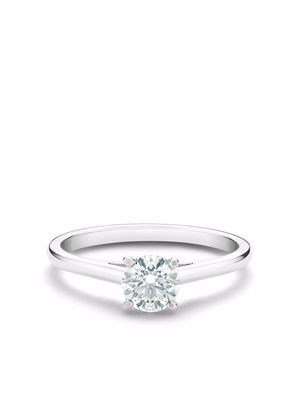 De Beers Jewellers platinum DB Classic round brilliant diamond ring - Silver