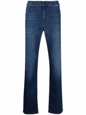7 For All Mankind faded-effect straight-leg jeans - Blue