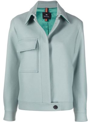 PS Paul Smith flap-pocket classic-collar jacket - Blue