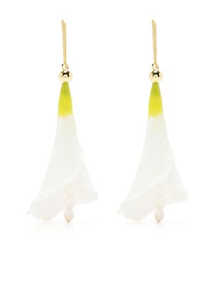 Cult Gaia flower-drop earrings - White