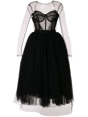 Dolce & Gabbana fishnet tulle dress - Black