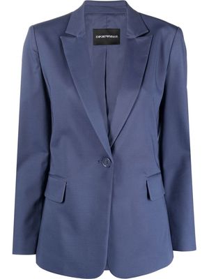 Emporio Armani single-breasted tailored blazer - Blue