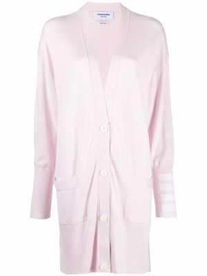 Thom Browne 4-Bar V-neck cardi-coat - Pink