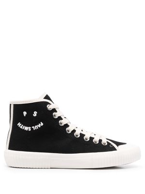 PAUL SMITH embroidered-logo lace-up sneakers - Black