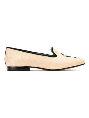 Blue Bird Shoes leather and straw Tucano loafers - Neutrals
