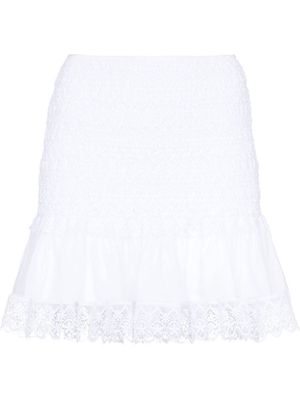 Charo Ruiz Ibiza Fleur lace miniskirt - White