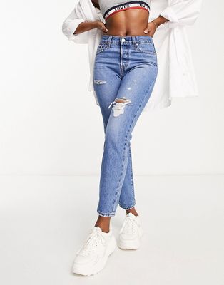 Levi's Wedgie icon fit jeans in mid wash blue