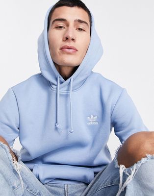 adidas Originals essentials hoodie in light blue-Blues