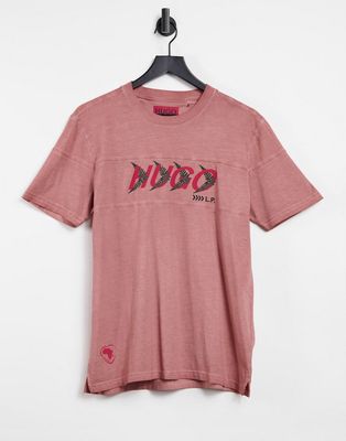 HUGO x Liam Payne Dappal chest logo t-shirt in pink