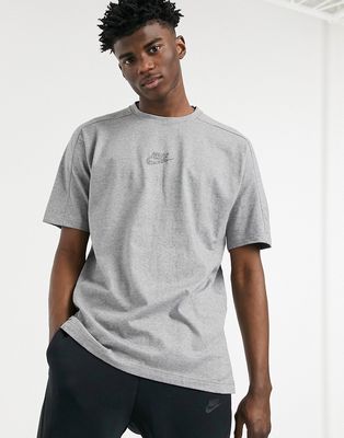 Nike Revival Tech Fleece t-shirt in gray heather-Black