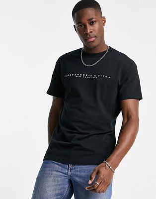 Abercrombie & Fitch cross chest logo T-shirt in black