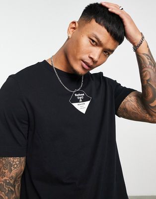 Barbour Beacon relaxed box logo t-shirt in black
