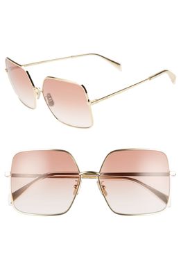 CELINE 60mm Gradient Square Sunglasses in Endura Gold/Gradient Bordeaux