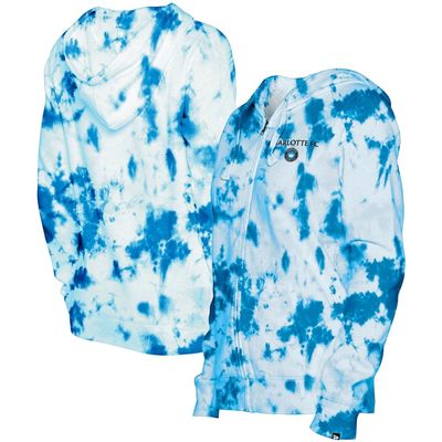 5TH AND OCEAN BY NEW ERA Women's 5th & Ocean by New Era Blue Charlotte FC Tie-Dye Full-Zip Hoodie Jacket