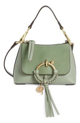 See By Chloe Mini Joan Leather Crossbody Bag in Steel Green