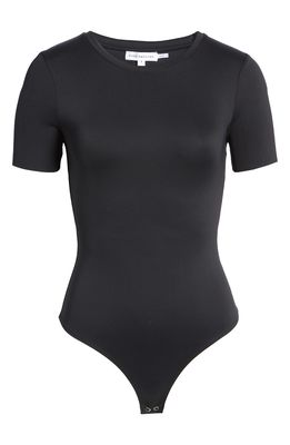 Good American Scuba Short Sleeve Bodysuit in Black001