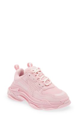 Balenciaga Kids' Triple S Sneaker in Light Pink
