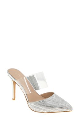 BCBG Harnie Pointed Toe Mule in Silver