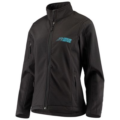 DUNBROOKE Women's Black Carolina Panthers Full-Zip Sonoma Softshell Jacket