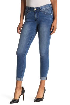 Democracy 'Ab'solution Cuff Ankle Skinny Jeans in Blue