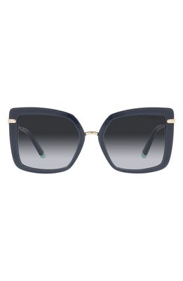 Tiffany & Co. 54mm Square Sunglasses in Dark Blue /Blue Gr Black