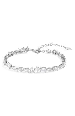 SHYMI Multi Shape Cubic Zirconia Tennis Bracelet in Silver