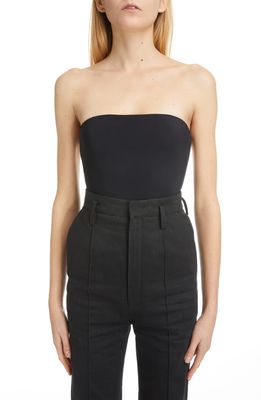 Yves Saint Laurent Convertible Shiny Jersey One-Piece Swimsuit in Noir